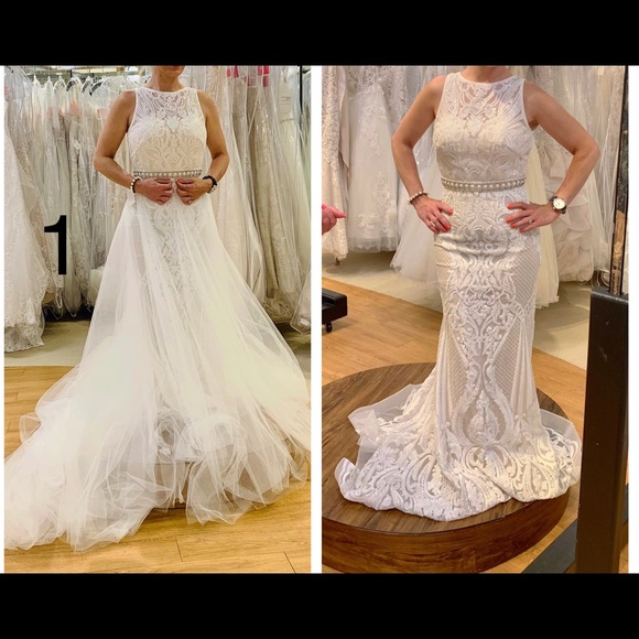 Gown with detachable skirt NEW NEVER WORN - Picture 1 of 4